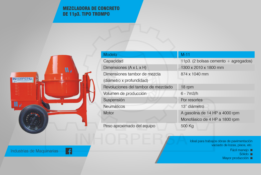 mezcladora de concreto